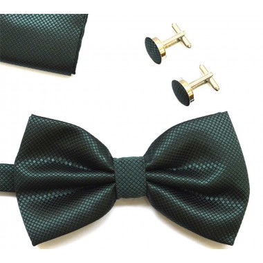Set papion, batista si butoni verde imperial 1558
